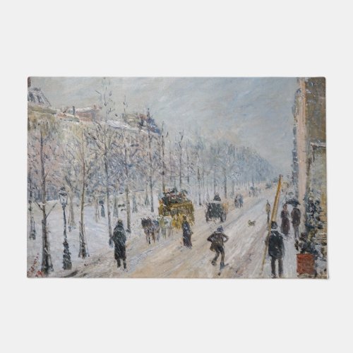 Camille Pissarro _ Outer Boulevards Snow Effect Doormat