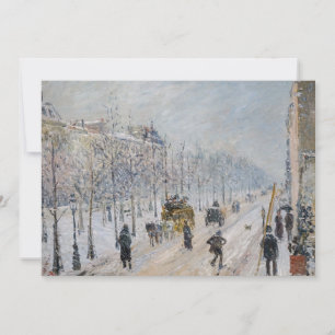 Camille Pissarro - Outer Boulevards, Snow Effect Invitation