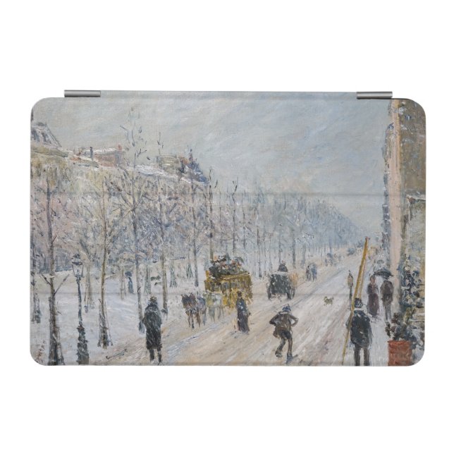 Camille Pissarro - Outer Boulevards, Snow Effect iPad Mini Cover (Horizontal)