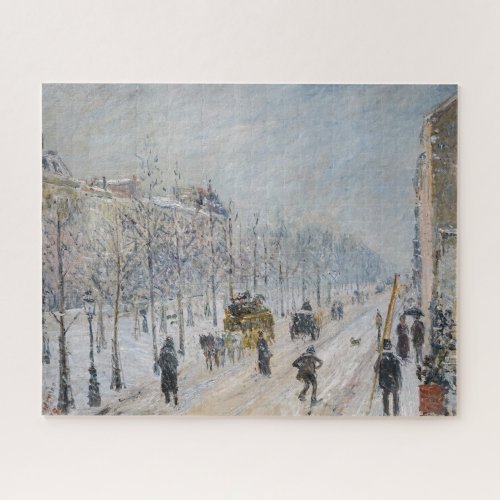 Camille Pissarro _ Outer Boulevards Snow Effect Jigsaw Puzzle