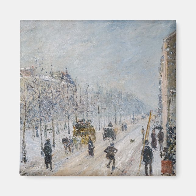 Camille Pissarro - Outer Boulevards, Snow Effect Magnet (Front)