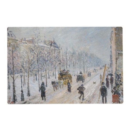 Camille Pissarro _ Outer Boulevards Snow Effect Placemat