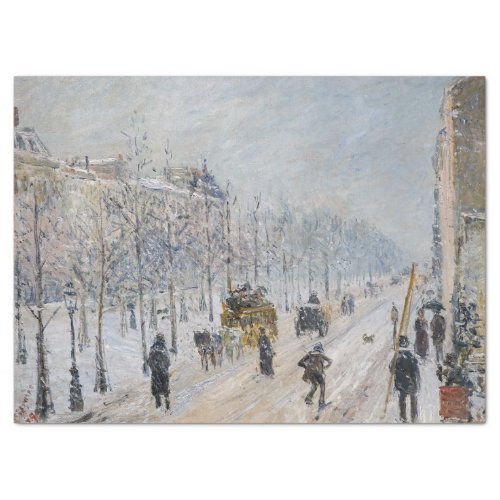 Camille Pissarro _ Outer Boulevards Snow Effect Tissue Paper