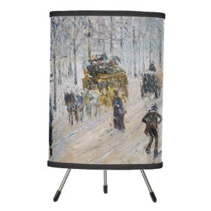 Camille Pissarro - Outer Boulevards, Snow Effect Tripod Lamp
