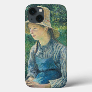 Camille Pissarro Peasant Girl with a Straw Hat, iPhone 13 Case