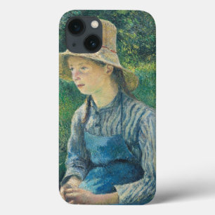 Camille Pissarro Peasant Girl with a Straw Hat, iPhone 13 Case