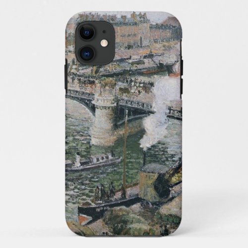 Camille Pissarro Pont Boieldieu in Rouen Painting iPhone 11 Case