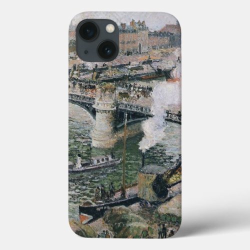 Camille Pissarro Pont Boieldieu in Rouen Painting iPhone 13 Case