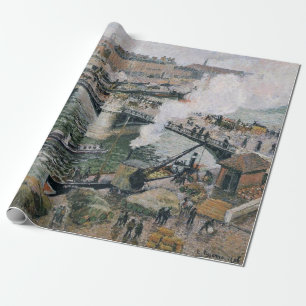 Camille Pissarro Pont Boieldieu in Rouen Painting Wrapping Paper