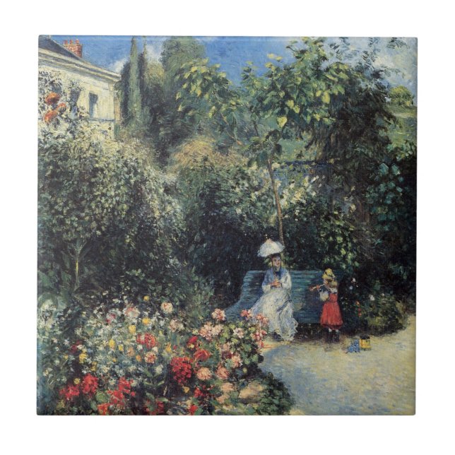 Camille Pissarro Pontoise Garden Ceramic Tile (Front)