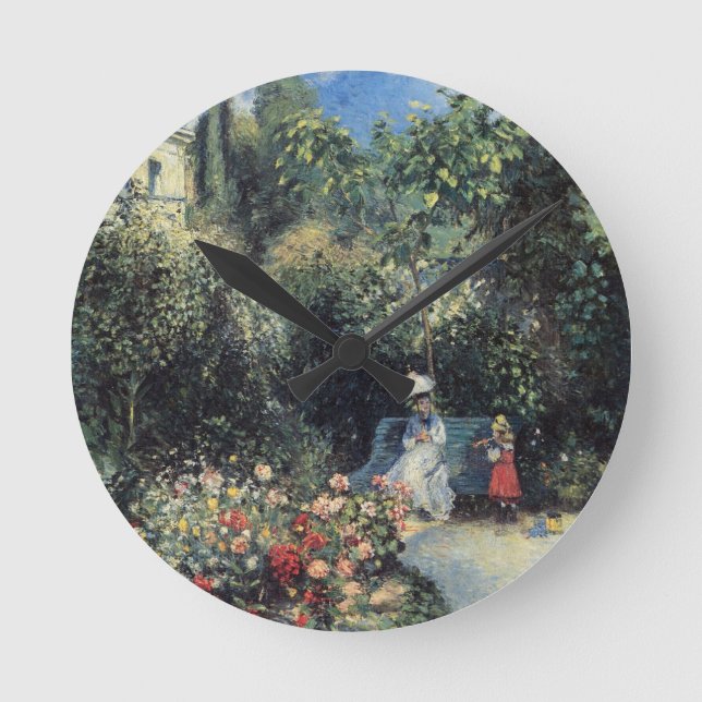 Camille Pissarro Pontoise Garden Round Clock (Front)
