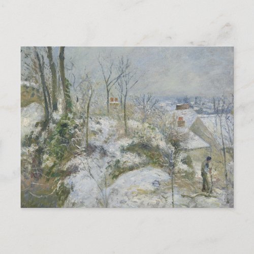 Camille Pissarro _ Rabbit Warren at Pontoise Snow Postcard