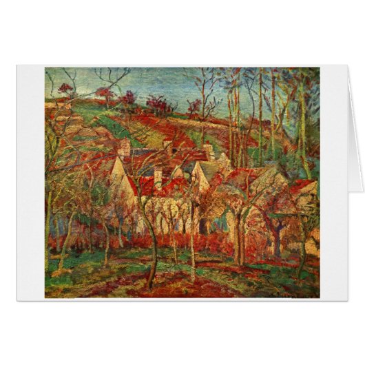 Camille Pissarro - Red Roofs 1877 Oil Canvas house (Front Horizontal)