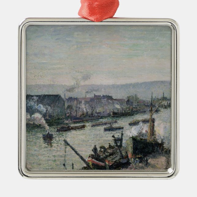 Camille Pissarro | Saint-Sever Port, Rouen, 1896 Metal Ornament (Front)