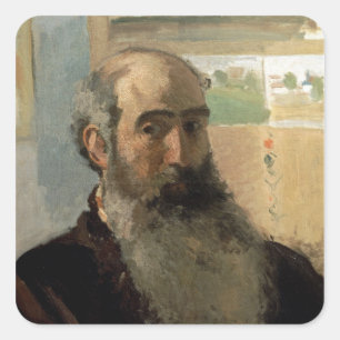 Camille Pissarro Self Portrait, 1873 Square Sticker