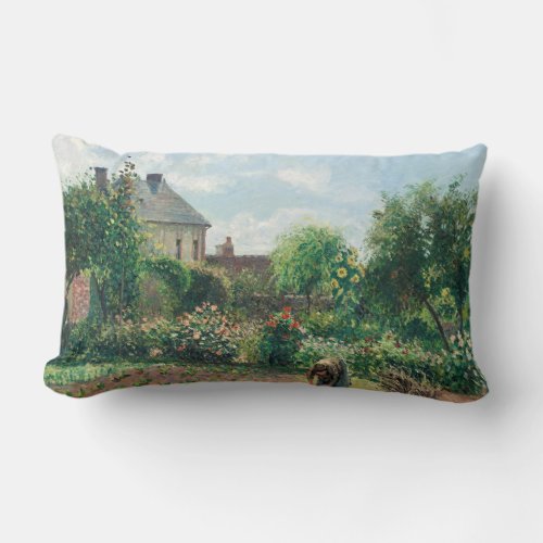 Camille Pissarro The Artists Garden at Eragny Lumbar Pillow