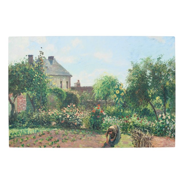 Camille Pissarro The Artist's Garden at Eragny Metal Print (Front)