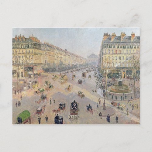 Camille Pissarro  The Avenue de LOpera Paris Postcard