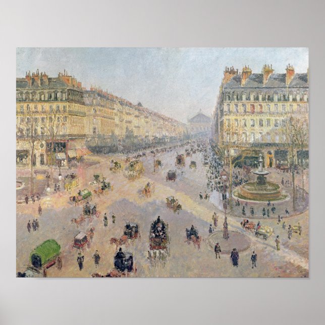 Camille Pissarro | The Avenue de L'Opera, Paris Poster (Front)