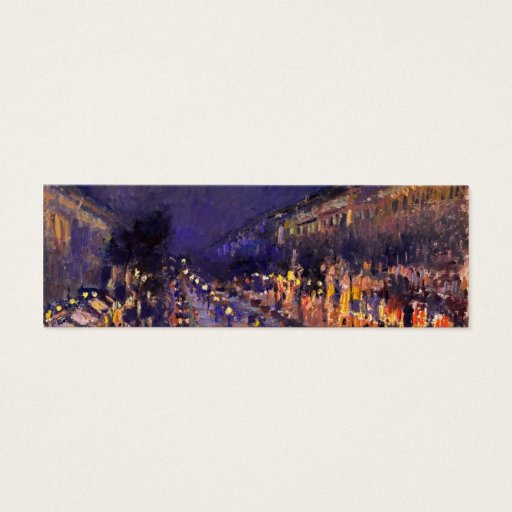 Customizable Camille Pissarro The Boulevard Montmartre At Night Business Card Templates