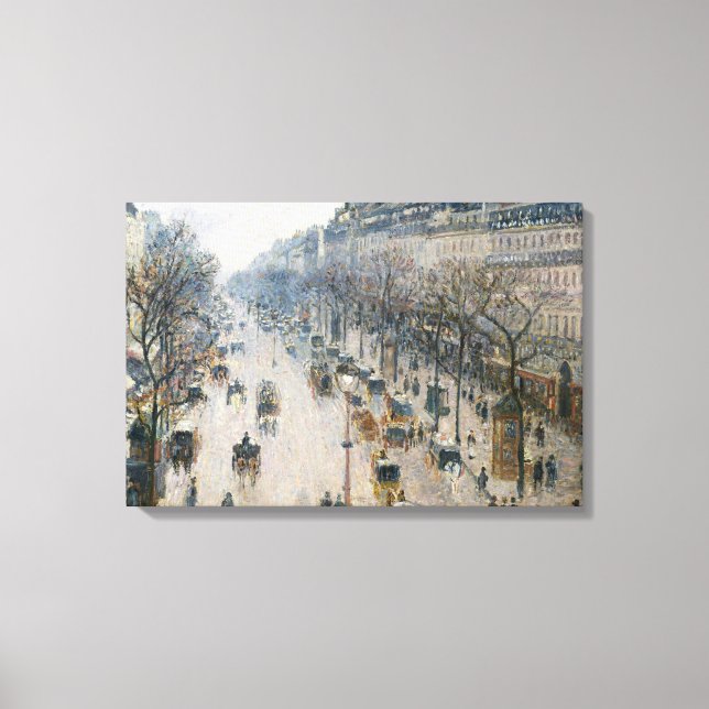Camille Pissarro - The Boulevard Montmartre Canvas Print (Front)