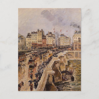 Camille Pissarro- The Pont Neuf, Rainy Afternoon Postcard