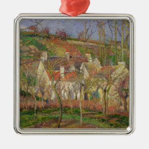 Camille Pissarro The Red Roofs, or Corner of a V Metal Ornament