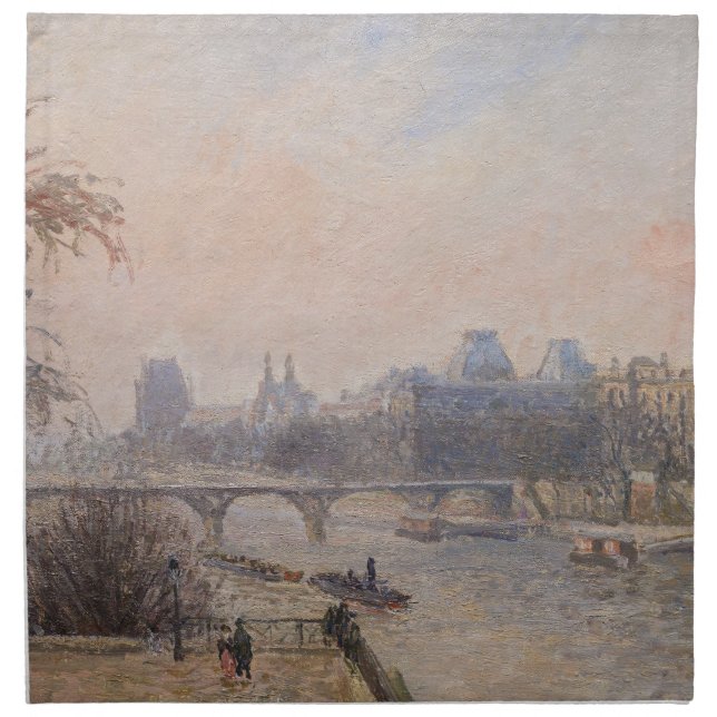 Camille Pissarro - The Seine and the Louvre Cloth Napkin (Front)
