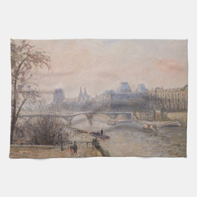 Camille Pissarro - The Seine and the Louvre Kitchen Towel (Horizontal)