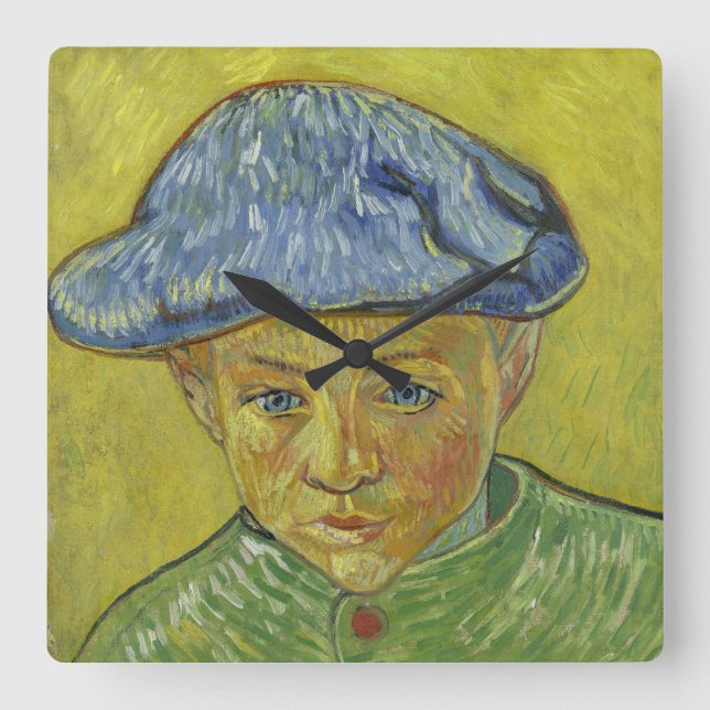 Camille Roulin by Vincent Van Gogh Square Wall Clock (Front)