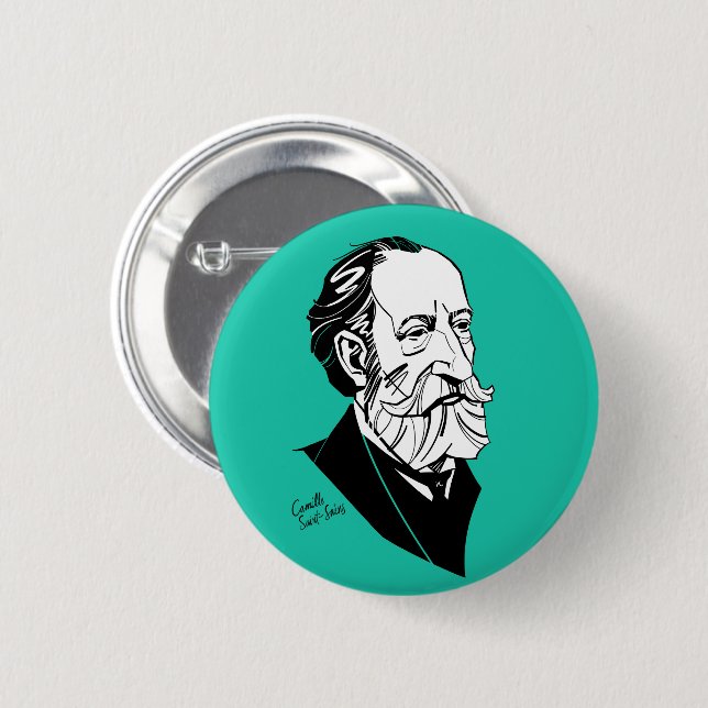 Camille Saint-Saëns Button (Front & Back)