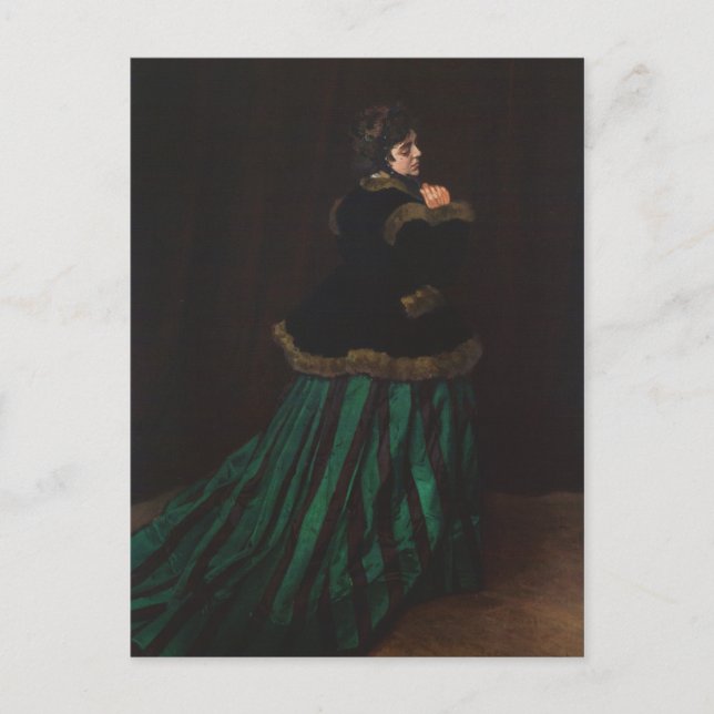 Camille (Woman in the Green Dress) by Claude Monet Postcard (Front)