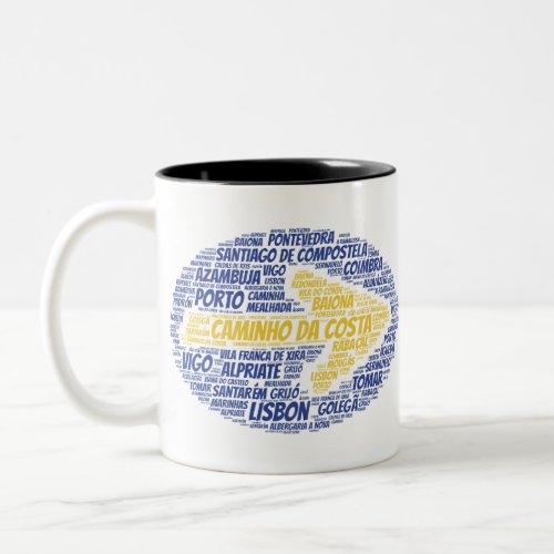 Caminho da Costa Word Art Two_Tone Coffee Mug