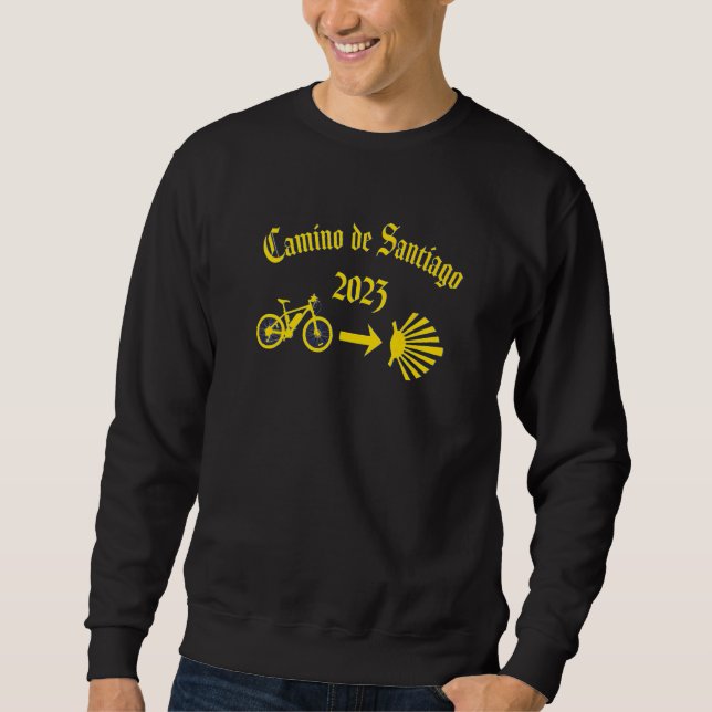 Camino De Santiago 2023 Bicycle Yellow Arrow Scall Sweatshirt (Front)