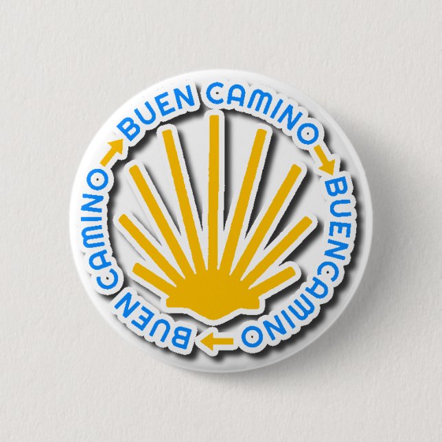 Camino de Santiago Buen Camino Button (Front)