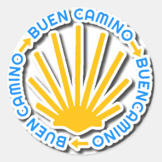 Camino de Santiago Buen Camino Classic Round Sticker