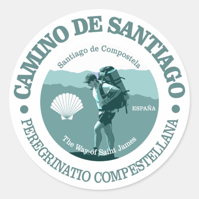 Camino de Santiago Classic Round Sticker (Front)