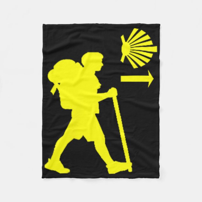 Camino De Santiago De Compostela Spain Pilgrim Hik Fleece Blanket (Front)