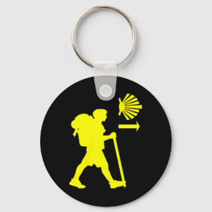 Camino De Santiago De Compostela Spain Pilgrim Hik Keychain