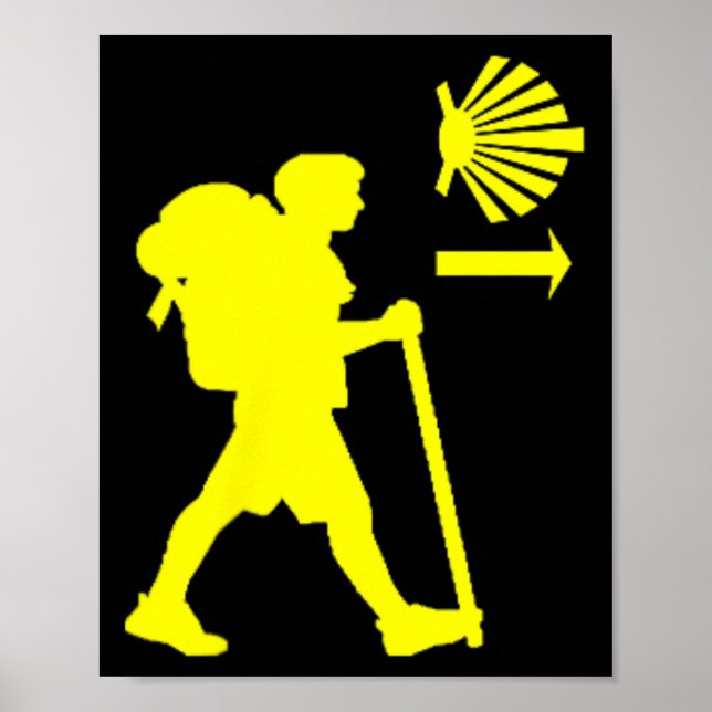 Camino De Santiago De Compostela Spain Pilgrim Hik Poster (Front)