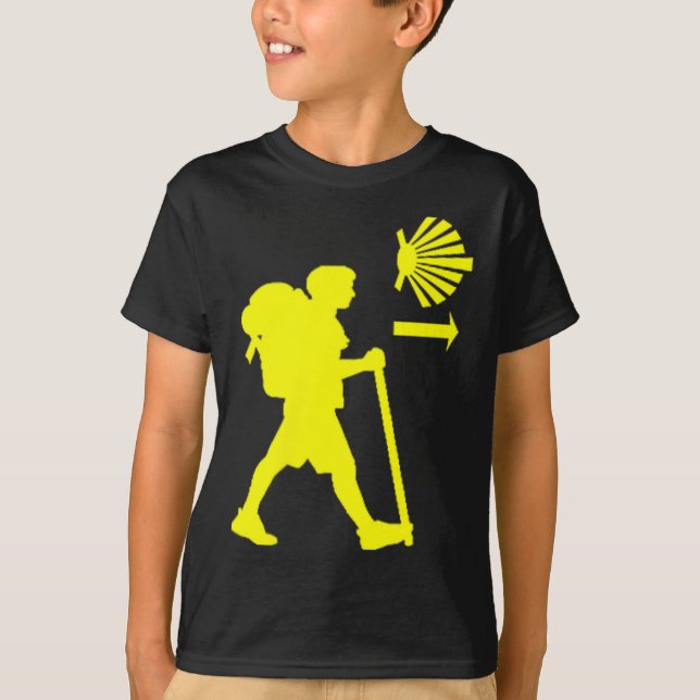 Camino De Santiago De Compostela Spain Pilgrim Hik T-Shirt (Front)