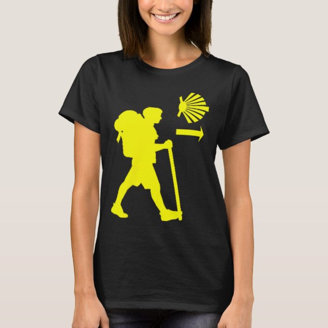 Camino De Santiago De Compostela Spain Pilgrim Hik T-Shirt (Front)