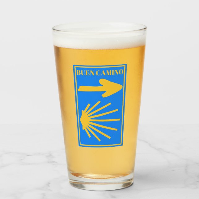 Camino de Santiago Glass (Front Filled)