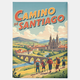 Camino de Santiago Hikers Hiking Magnet