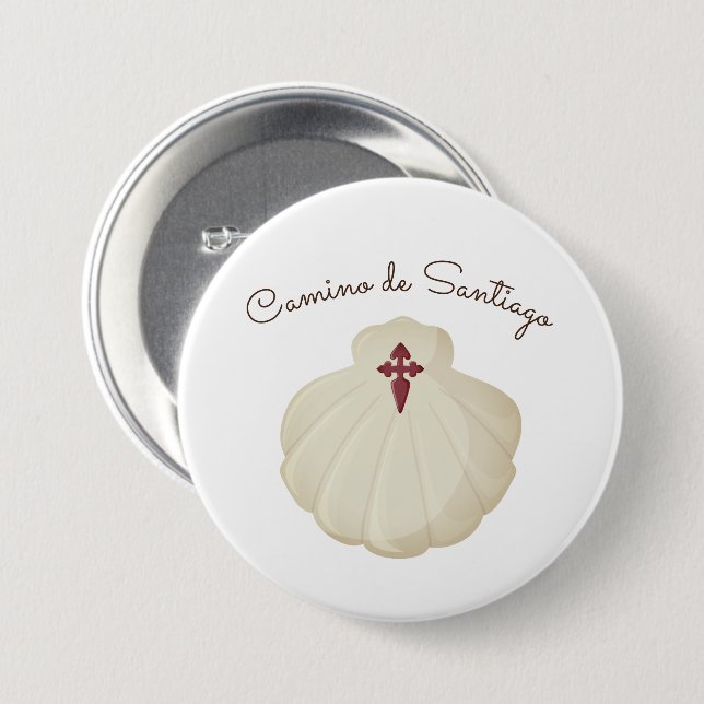 Camino de Santiago Pilgrim Button (Front & Back)