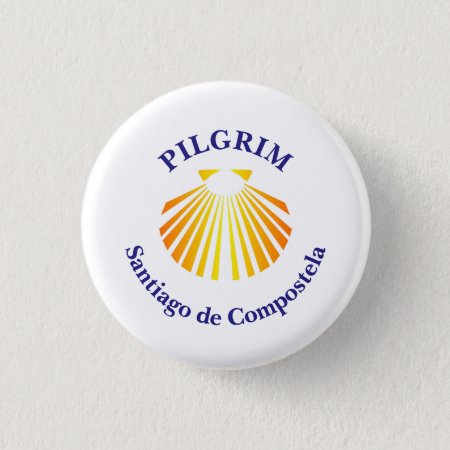 Camino De Santiago Pilgrim Button