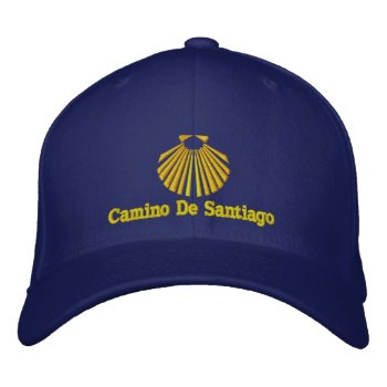Camino De  Santiago Pilgrim Embroidered Baseball Cap by customthreadz at Zazzle