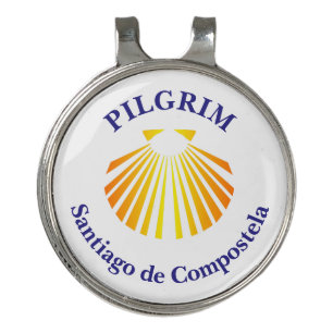 Camino de Santiago pilgrim Golf Hat Clip