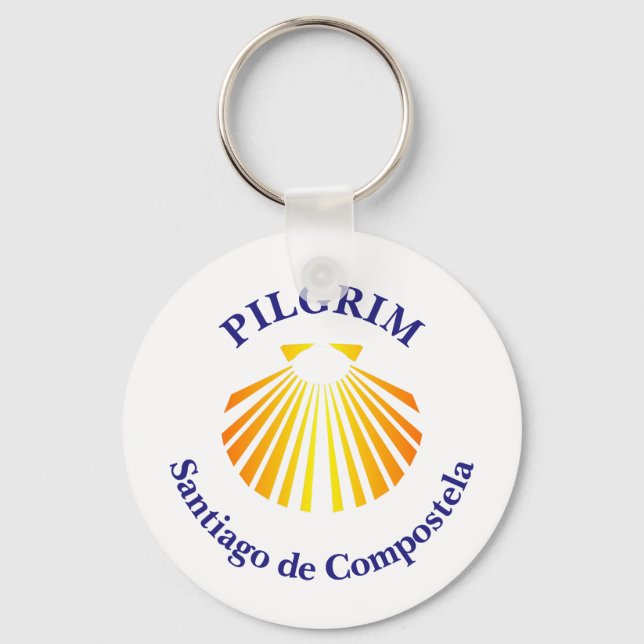 Camino de Santiago pilgrim Keychain (Front)