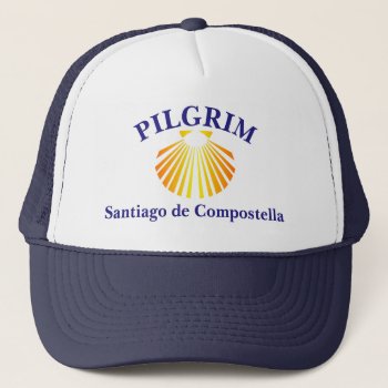 Camino De Santiago Pilgrim Trucker Hat by customthreadz at Zazzle